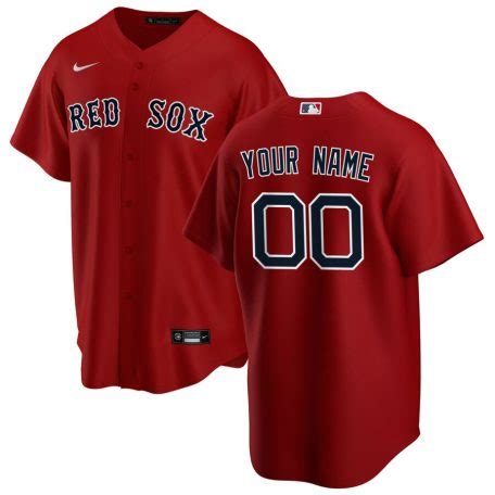 men's boston red sox nike red alternate replica custom jersey|custom boston red sox jersey.